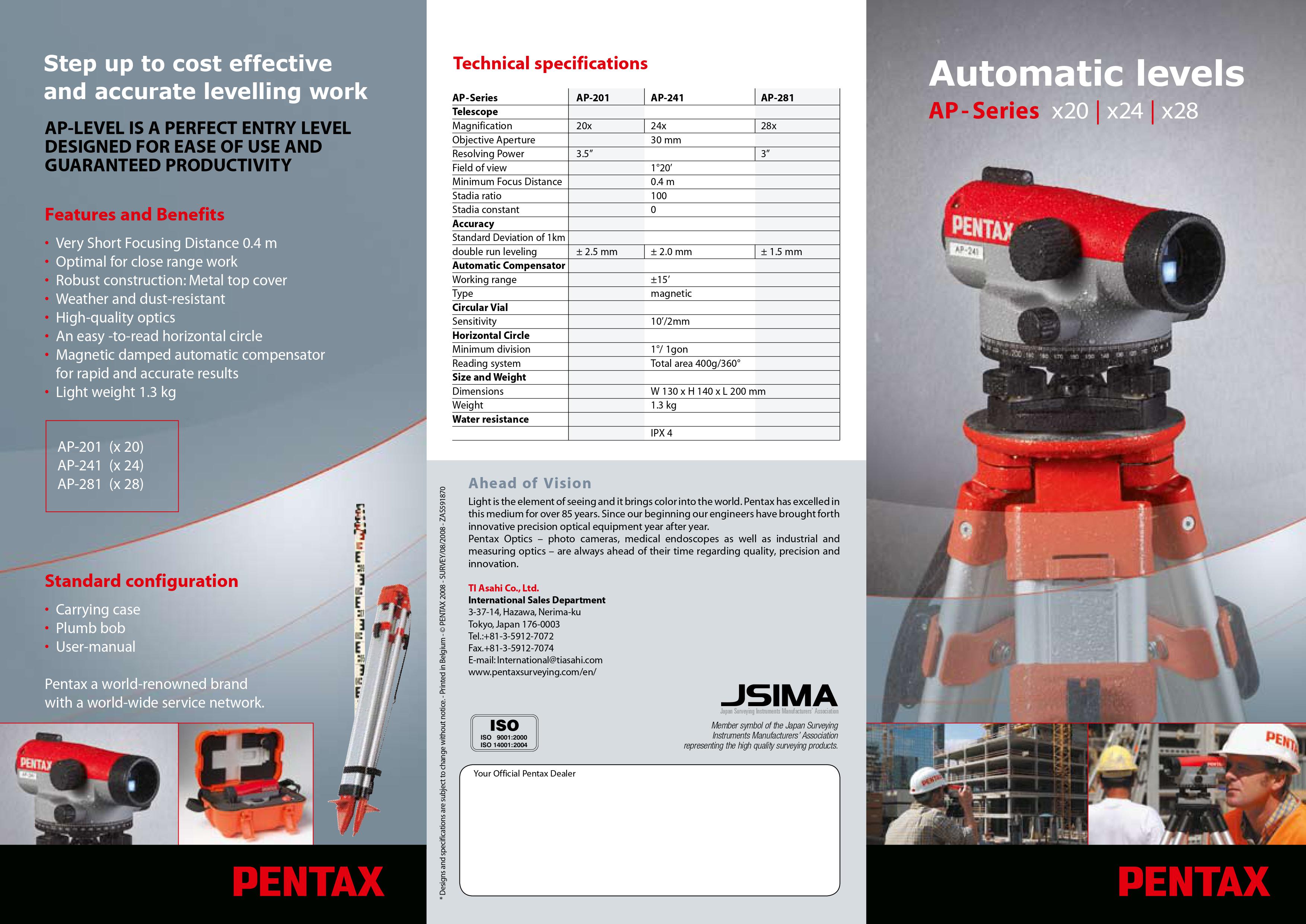 Máy thủy bình pantax ap281