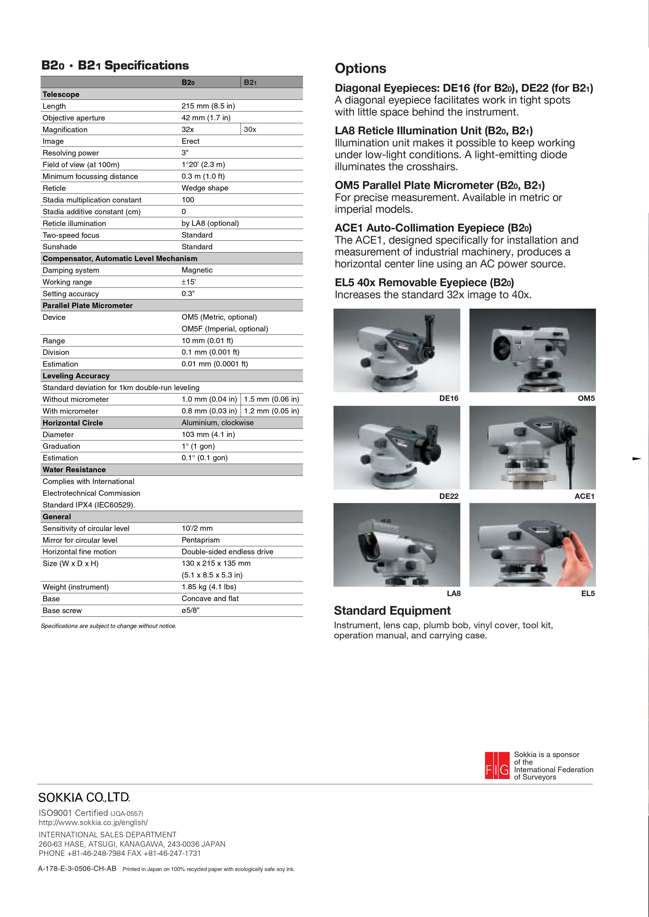 Máy thủy bình sokkia b21