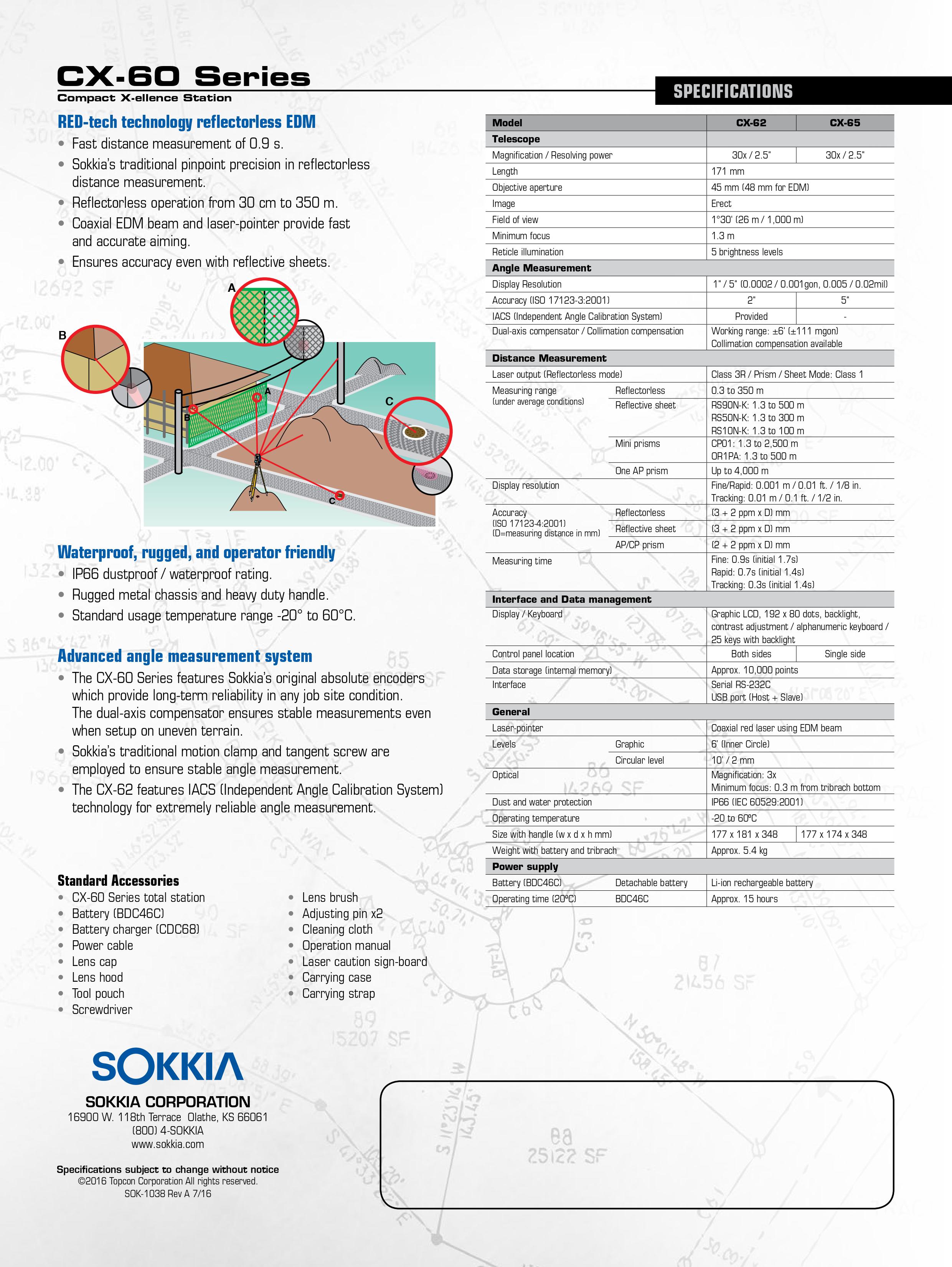 catalogue máy toàn đạc sokkia cx62