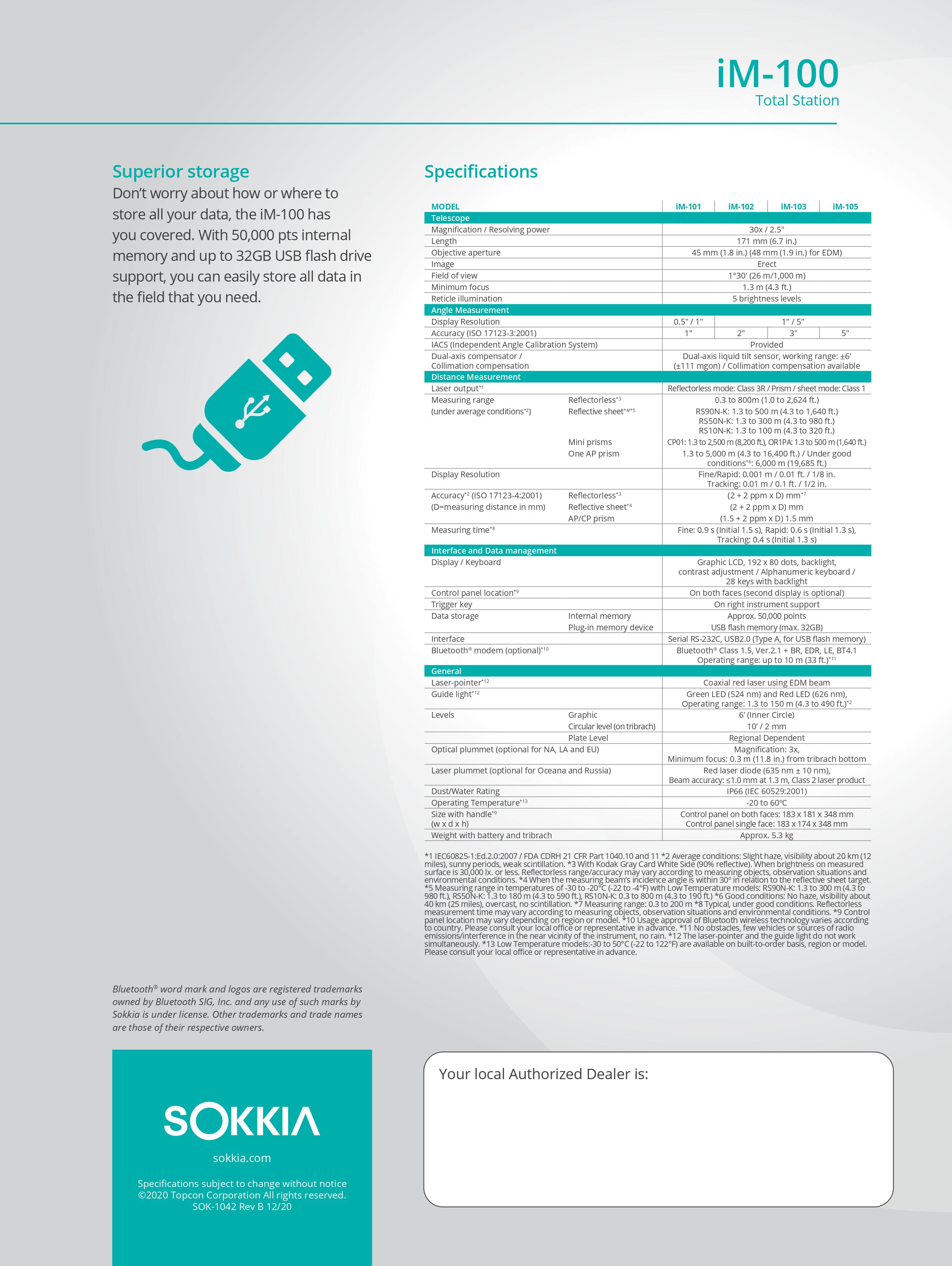 catalogue máy toàn đạc sokkia im103