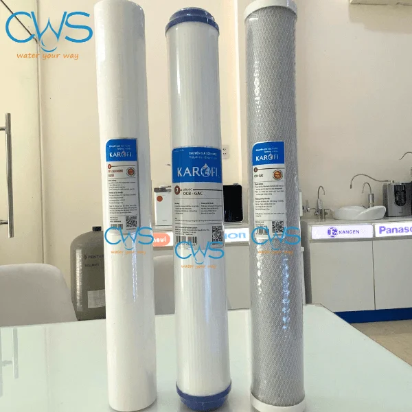 Bộ Lõi Lọc Nước 123 Karofi 20 Inch Thực Tế Tại Showroom