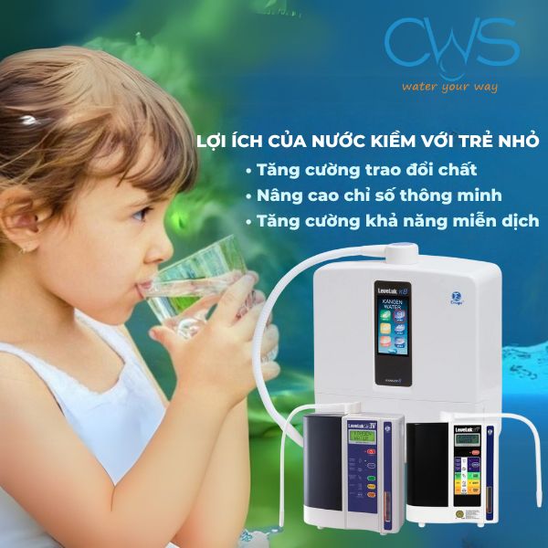 Bù nước cho trẻ bằng nước điện giải ion kiềm – Giải pháp hạn chế mất nước ở trẻ