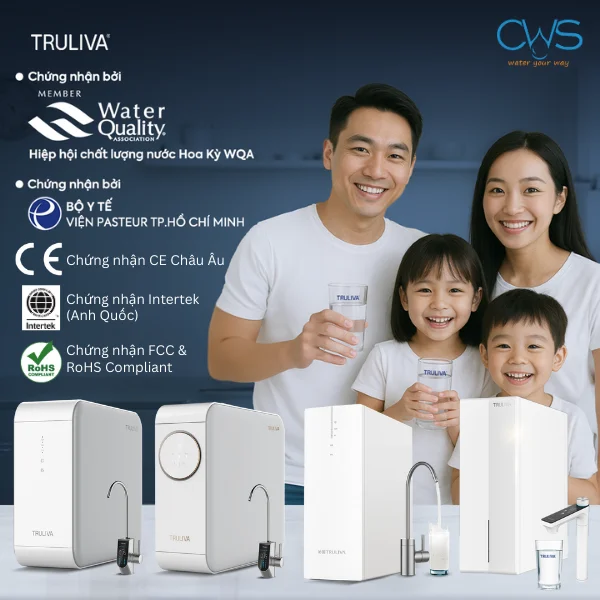 Các chứng nhận quốc tế khẳng định chất lượng máy lọc nước Truliva