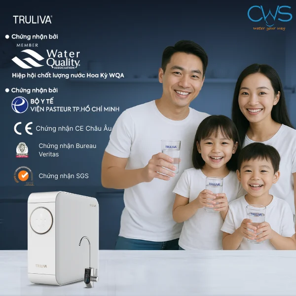 Các chứng nhận về chất lượng và sức khỏe của máy lọc nước Truliva