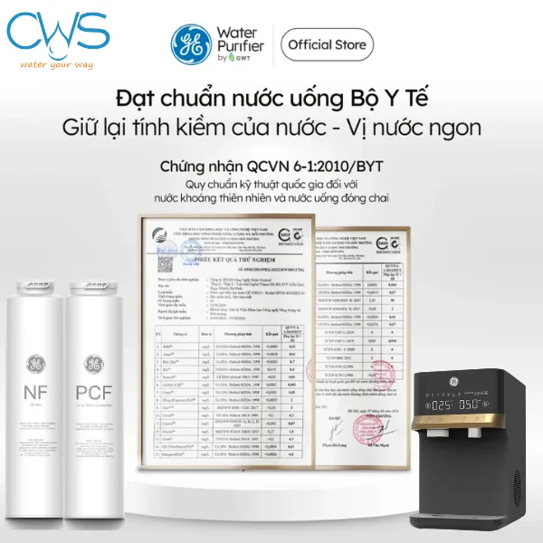 Các Chứng Nhận Về Chất Lượng và Sức Khỏe Lõi Lọc Nước GE CTS20