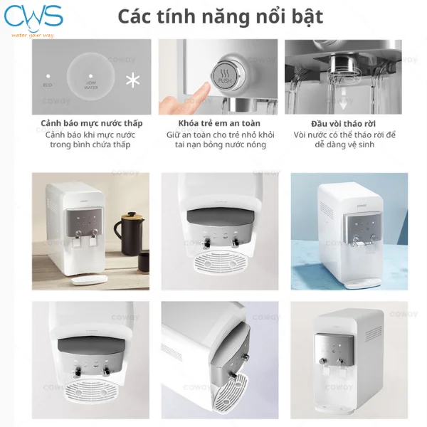 Các tính năng nổi bật trên máy lọc nước Coway NEO Plus CHP-264L