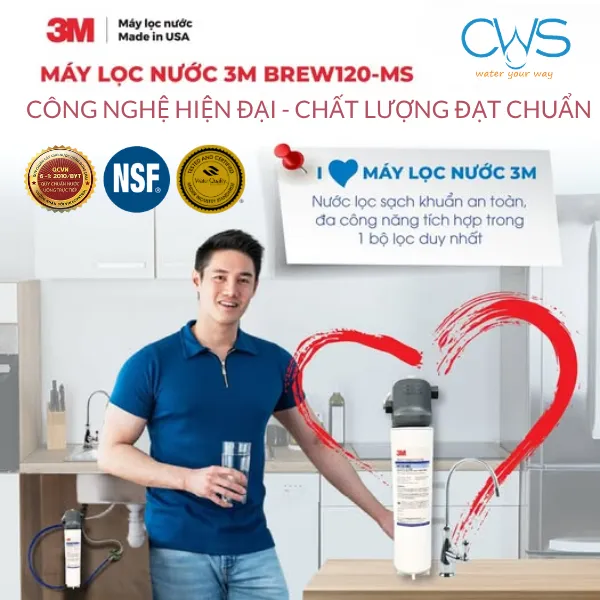 Các Chứng Nhận Về Chất Lượng Máy Lọc Nước 3M Aqua-Pure BREW120-MS