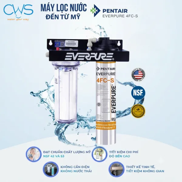 Chứng Nhận Chất Lượng Vật Liệu Lọc Của Máy Lọc Nước Pentair Everpure 4FC-S Đạt Chuẩn NSF