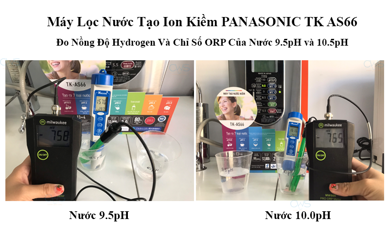 Khả năng chống oxy hóa và nồng độ Hydrogen của nước sản xuất từ Máy Panasonic TK-AS66 do-hydrogen-va-orp-cua-nuoc-tu-may-loc-nuoc-ion-kiem-panasonic-tkas66