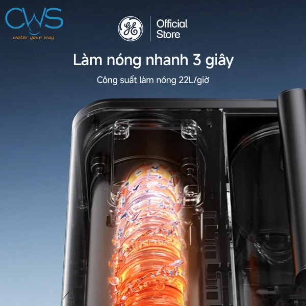 GE CTD50 - Công suất làm nóng 22L/h, làm nóng nhanh trong 3 giây