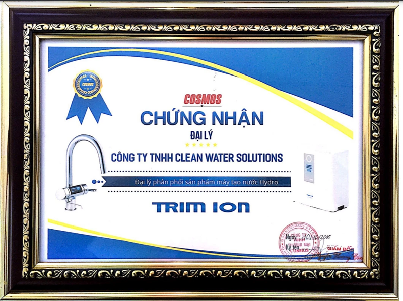 Chứng nhận Đại Lý hàng đầu của Trim Ion dành cho CWS