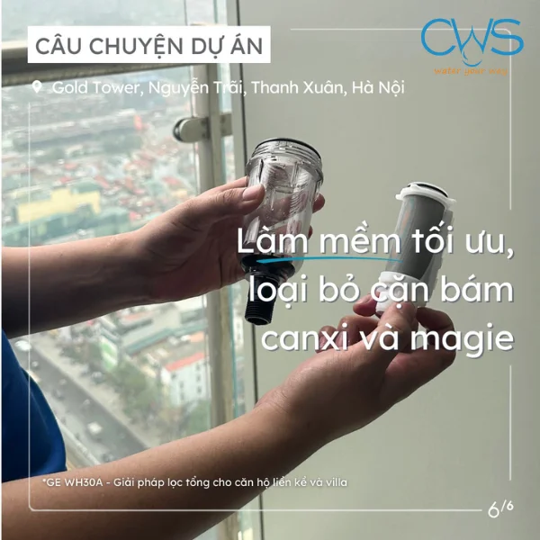 Hệ Thống Lọc Tổng GE WH30A Giải Quyết Triệt Để Mối Đe Dọa Từ Nước Cứng và Kim Loại Nặng