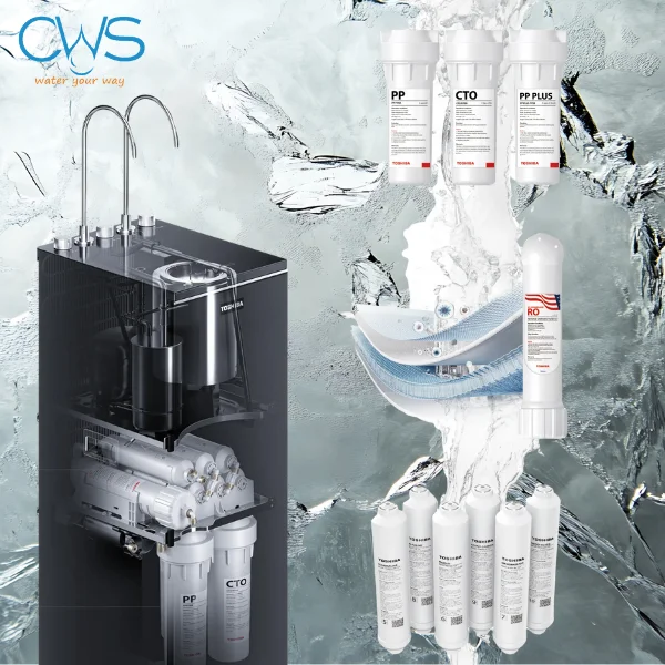 Hệ Thống Lõi Lọc 10 Cấp Của Máy Lọc Nóng Lạnh Toshiba TWP-WA2SVN(K)