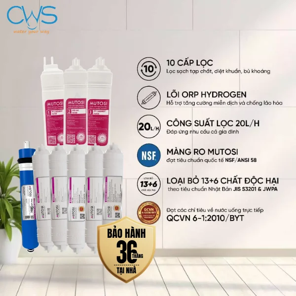 Hệ Thống Chứng Nhận Khẳng Định Chất Lượng Bộ 10 Lõi Lọc Nước Mutosi
