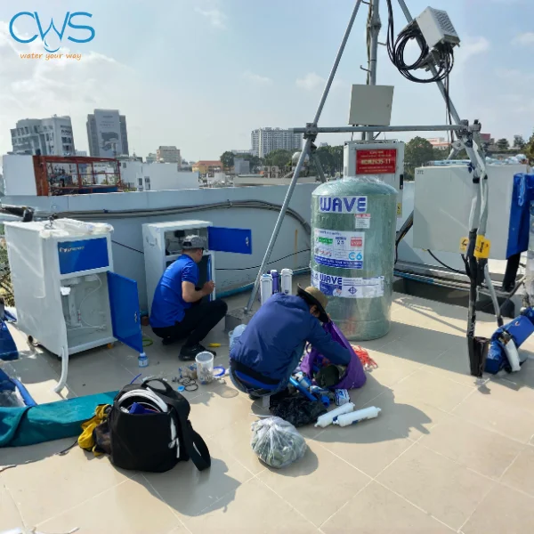 Hình ảnh thực tế lọc nước nha khoa tại phòng khám Thế Hệ Mới