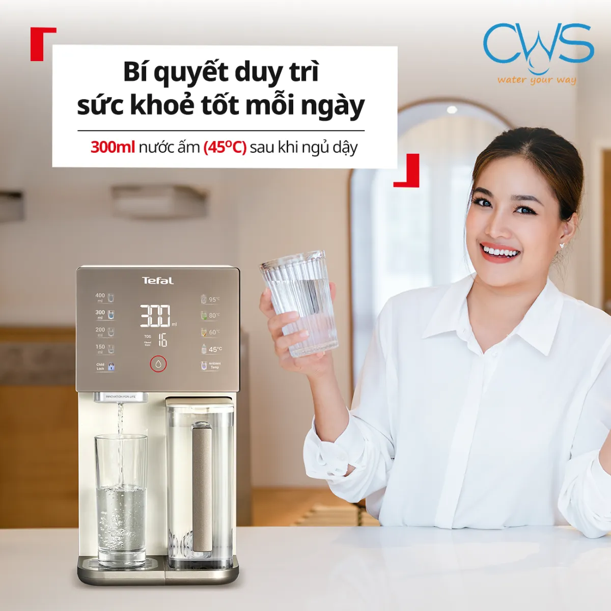 Khỏe Hơn Mỗi Ngày Với Máy Lọc Nước Tefal BR453AY0 - Giải Pháp Tiện Lợi Cho Khách Hàng Yêu Thích Lối Sống Wellness