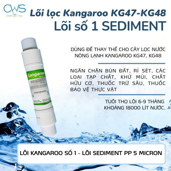 Lõi lọc Kangaroo KG47-KG48 - Lõi số 1 SEDIMENT