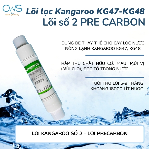 Lõi lọc Kangaroo KG47-KG48 - Lõi số 2 PRE CARBON
