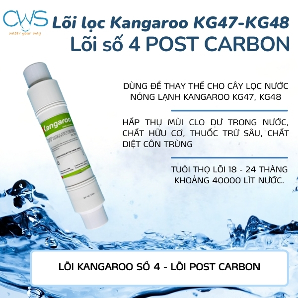 Lõi lọc Kangaroo KG47-KG48 - Lõi số 4 Post Carbon
