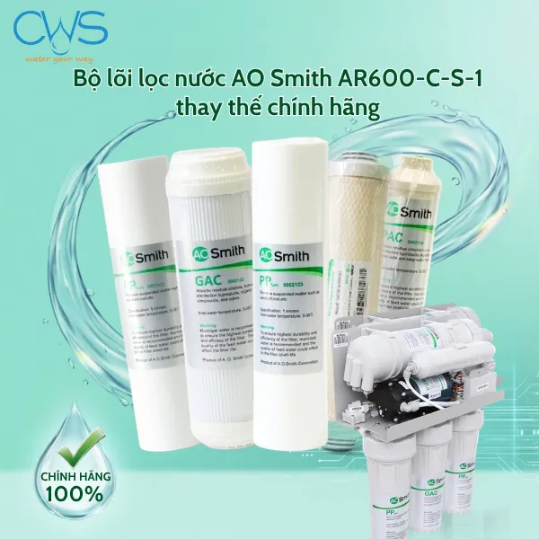 Lõi Lọc Nước AO Smith AR600-C-S-1 Có Gồm Những Lõi Nào - Cập Nhật Chi Tiết Bộ 5 Lõi Chính Hãng