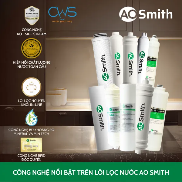 Lõi Lọc Nước AO Smith Tích Hợp Những Công Nghệ Nổi Bật Nào