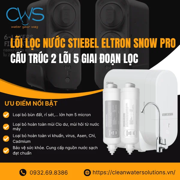 Lõi Lọc Nước Stiebel Eltron SNOW Pro Cấu Trúc 2 Lõi 5 Giai Đoạn Lọc Hiệu Suất Cao