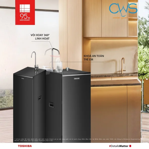 Máy lọc nóng lạnh Toshiba TWP-NA1SVN(K) lấy nước tiện lợi, nhanh chóng
