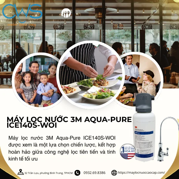 Máy Lọc Nước 3M Aqua-Pure ICE140S-WOI Chuyên Dùng Cho Dân Dụng Và Kinh Doanh F&B