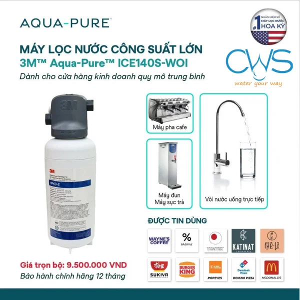 Máy Lọc Nước 3M Aqua-Pure ICE140S-WOI Mang Thiết Kế Thông Minh, Tiết Kiệm Chi Phí và Bảo Vệ Thiết Bị