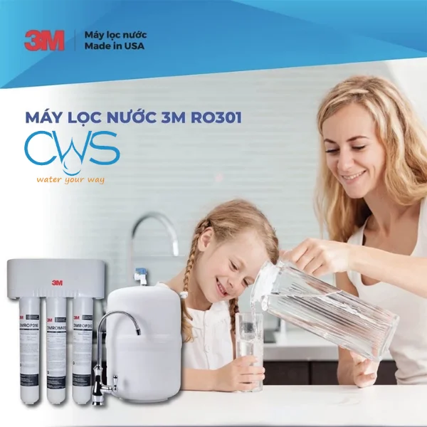 Máy Lọc Nước 3M Aqua-Pure RO301 – Giải Pháp RO Không Điện Cho Nước Uống Tinh Khiết