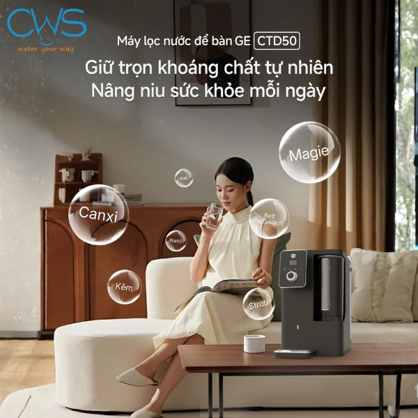 Máy Lọc Nước GE CTD50 - Nước Tinh Khiết Chuẩn Mỹ - An Toàn Tuyệt Đối Cho Sức Khỏe