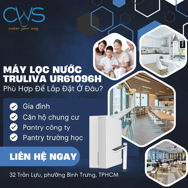 Máy Lọc Nước Truliva UR61096H Phù Hợp Với Không Gian Và Nhu Cầu Nào