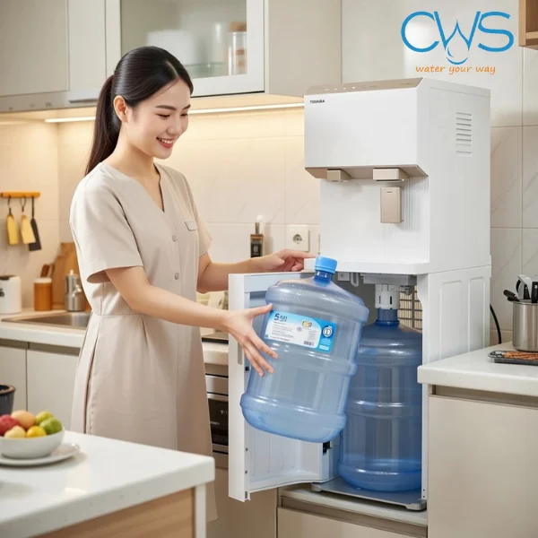 Máy Làm Nước Nóng Lạnh Toshiba RWF-IW2469BVN(W) Tiện Lợi Với Khoang Để Nước Thấp