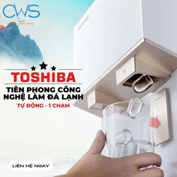 Máy Làm Nước Nóng Lạnh Toshiba RWF-IW2469BVN(W) Tiên Phong Công Nghệ Làm Đá Nhanh Và Đa Chế Độ Nước