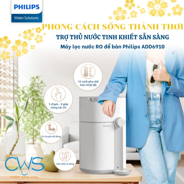 Máy Lọc Nước Philips ADD6910 Để Bàn – Giải Pháp Tối Ưu, Đơn Giản Và Tiện Lợi Cho Nhu Cầu Lấy Nước