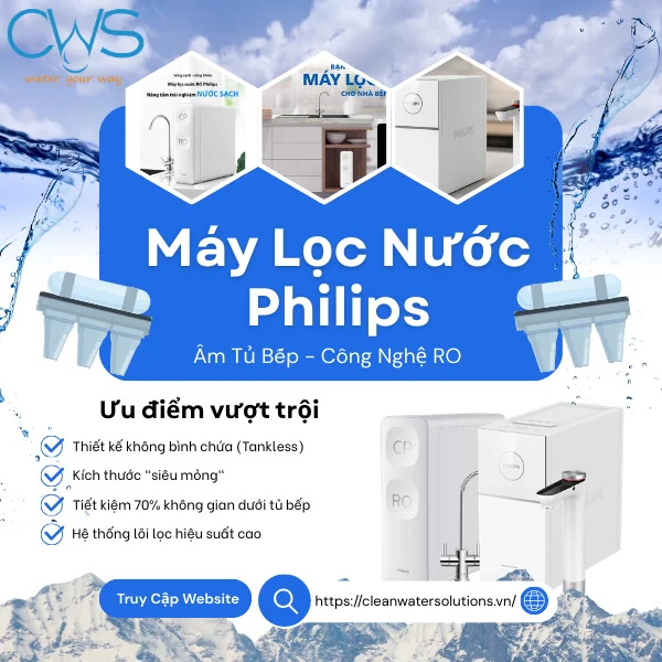 Máy Lọc Nước Philips RO Âm Tủ – Giải Pháp Tối Ưu Cho Không Gian Bếp Hiện Đại