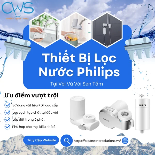Thiết Bị Lọc Nước Tại Vòi Và Vòi Sen Tắm Philips