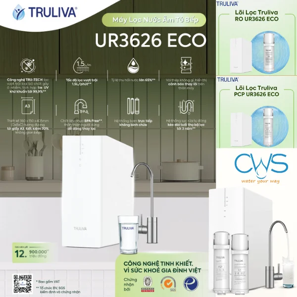 Ưu điểm của máy lọc nước Truliva UR3626