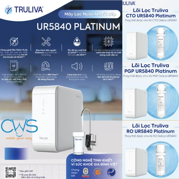 Ưu điểm vượt trội của máy lọc nước Truliva UR5840