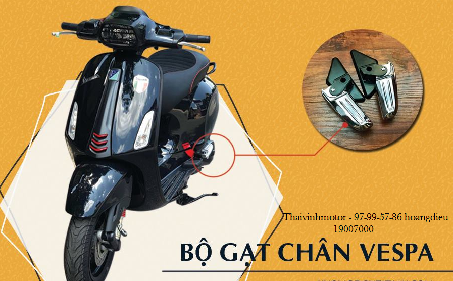 gác chân vespa