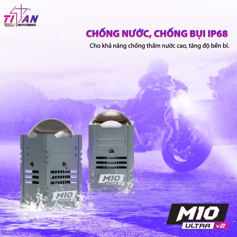 đèn trợ sáng Titan M10 Ultra thiết kế nhỏ gọn chống nước
