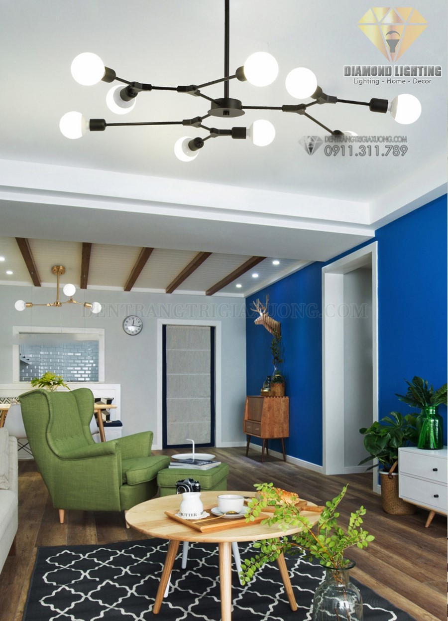 Đèn chùm hiện đại DCH860 thường được lắp đặt ở vị trí trung tâm phòng khách và thường được xem như là nguồn ánh sáng chính để vừa làm đèn chiếu sáng, vừa làm đèn trang trí.