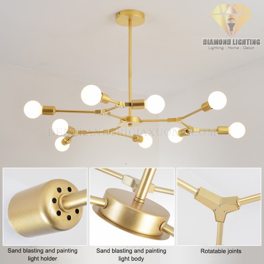 Đèn chùm hiện đại DCH860 rất phù hợp để làm đèn trang trí, đèn tiền sảnh, trang trí bàn ăn, trang trí phòng khách và trang trí phòng ngủ cho ngôi nhà của bạn..