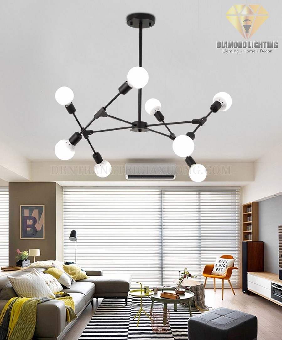 Ngoài ra bạn vẫn có thể lắp đặt Đèn chùm hiện đại DCH960 ở giữa bàn ăn, trung tâm phòng ngủ hoặc giữa giường ngủ.