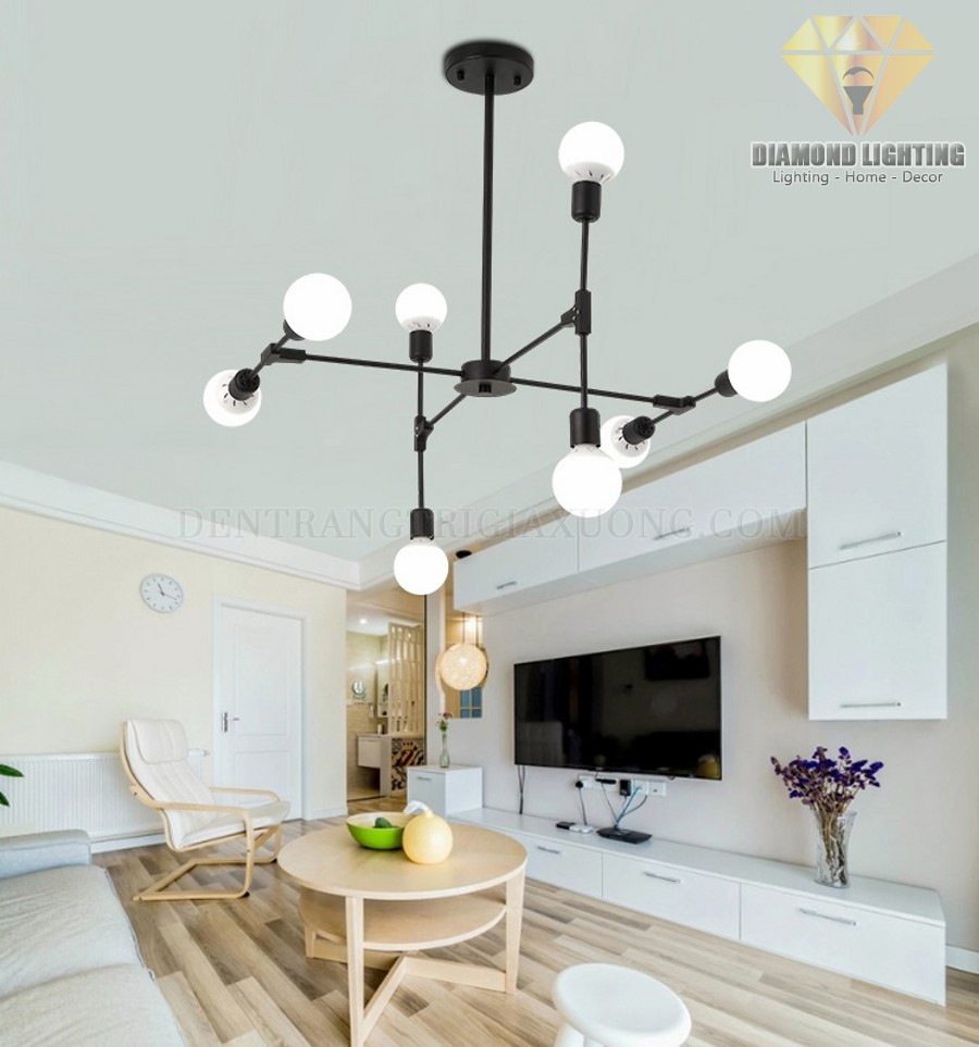 Ngoài ra bạn vẫn có thể lắp đặt Đèn chùm hiện đại DCH960 ở giữa bàn ăn, trung tâm phòng ngủ hoặc giữa giường ngủ.