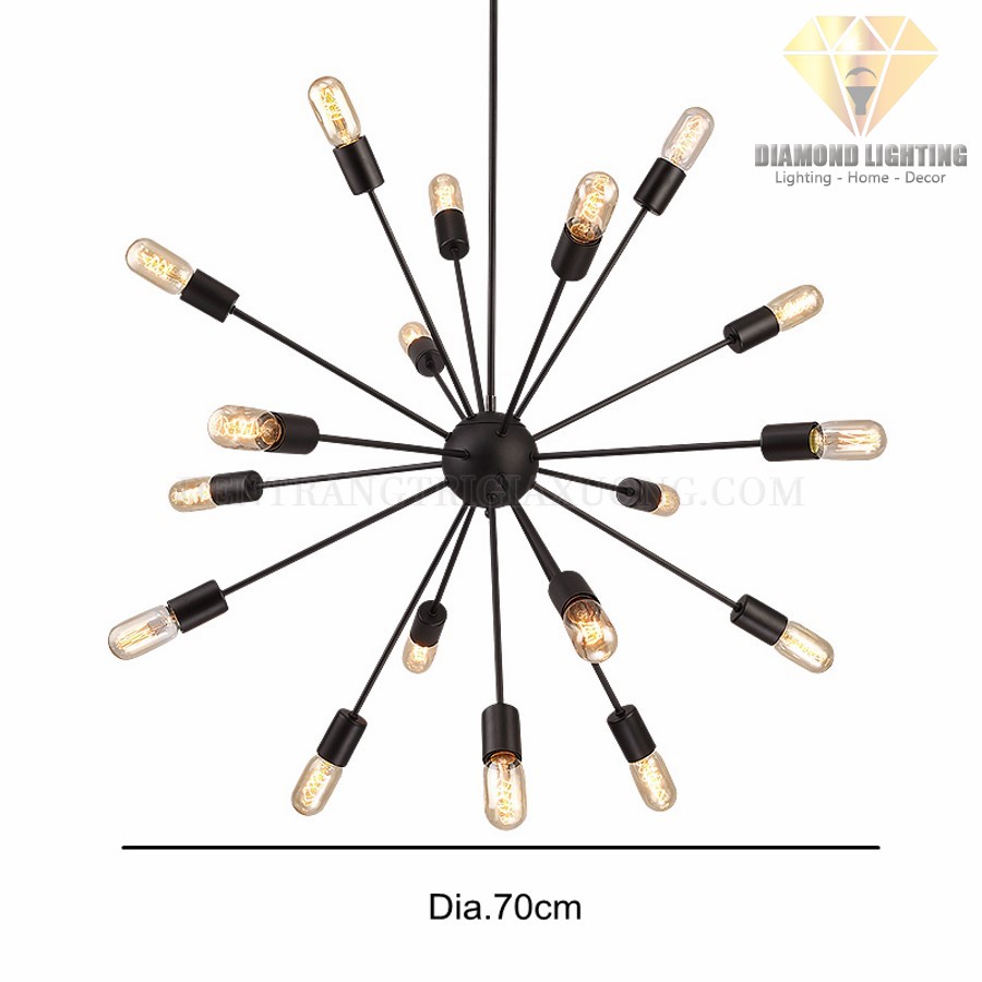 Đèn chùm hiện đại DCH780 thường được lắp đặt ở vị trí trung tâm phòng khách và thường được xem như là nguồn ánh sáng chính để vừa làm đèn chiếu sáng, vừa làm đèn trang trí.