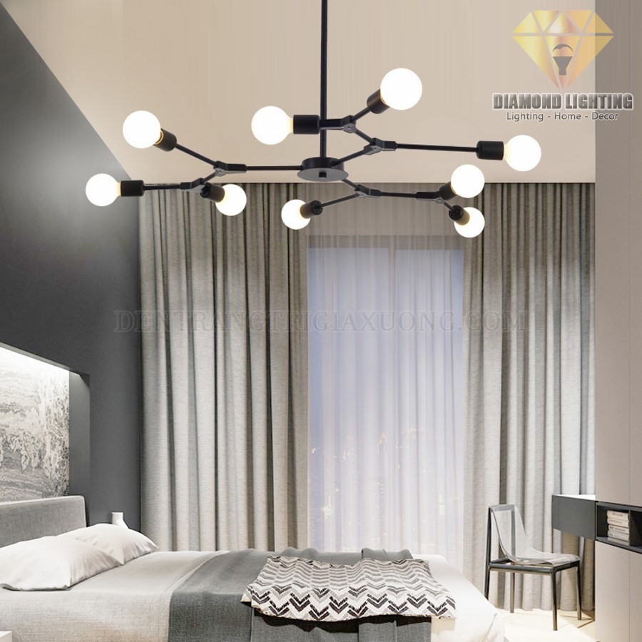 Đèn chùm hiện đại DCH860 thường được lắp đặt ở vị trí trung tâm phòng khách và thường được xem như là nguồn ánh sáng chính để vừa làm đèn chiếu sáng, vừa làm đèn trang trí.