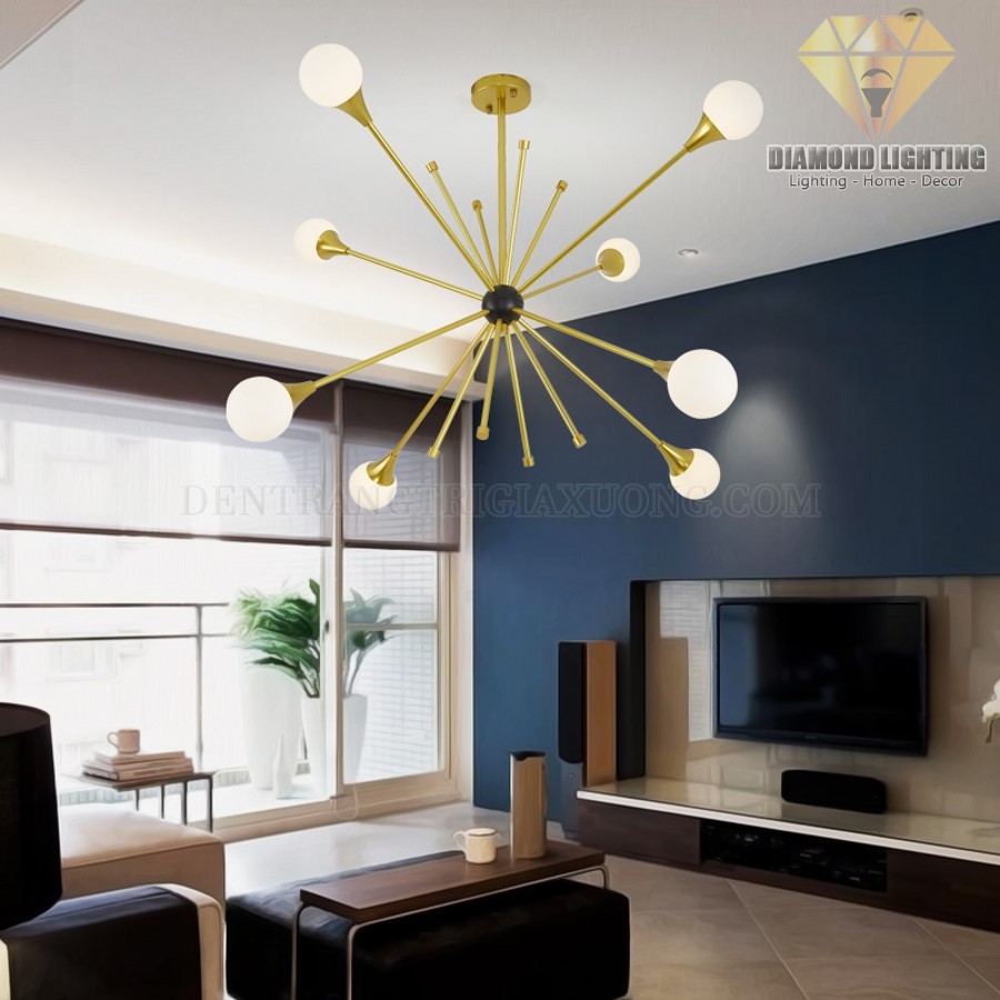 Ngoài ra bạn vẫn có thể lắp đặt Đèn chùm hoa sao DCH880 ở giữa bàn ăn, trung tâm phòng ngủ hoặc giữa giường ngủ.