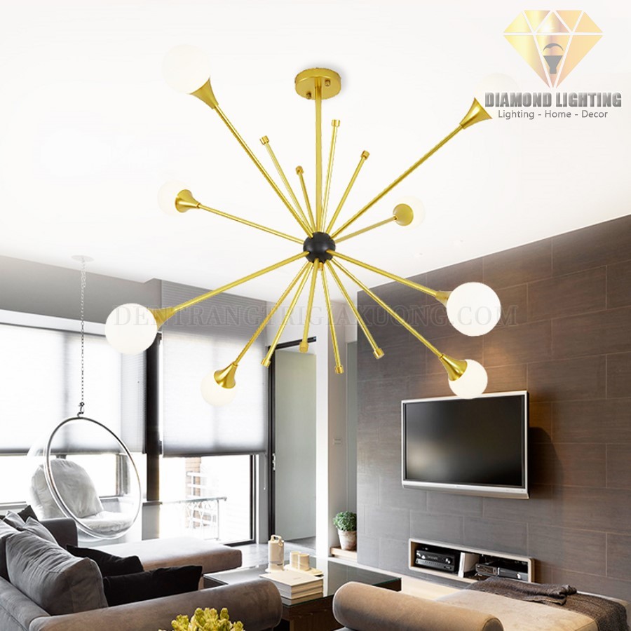Ngoài ra bạn vẫn có thể lắp đặt Đèn chùm hoa sao DCH880 ở giữa bàn ăn, trung tâm phòng ngủ hoặc giữa giường ngủ.
