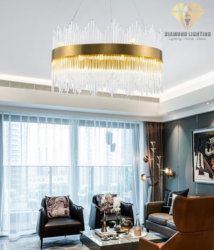 Đèn chùm pha lê hiện đại DPH080  thường được lắp đặt ở trung tâm phòng khách, trung tâm phòng ngủ hoặc giữa bàn ăn, vừa làm đèn chiếu sáng, vừa làm đèn trang trí.